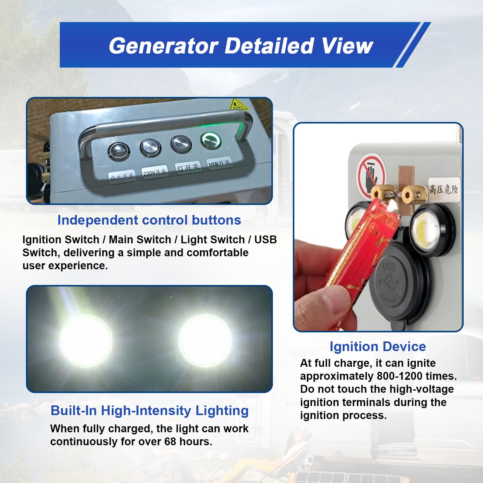Générateur À Manivelle, Station d'alimentation Portable De 81 000 Mah/340 Wh avec Sortie De 500 W, Charge Solaire, Écran LCD Intégré. Urgences/Camping/Voyages/Recherches sur Le Terr
