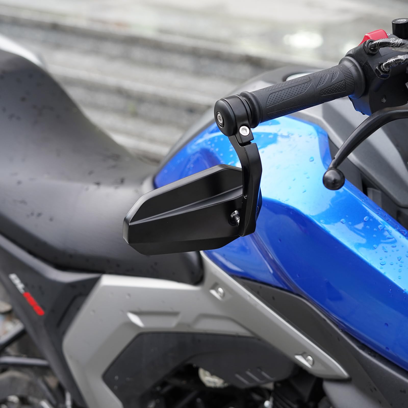 evermotor Specchietti Moto Manubrio, Specchietto Bar End, Specchietti Moto Omologati per Scooter Quad ATV, Alluminio, 2 pezzi