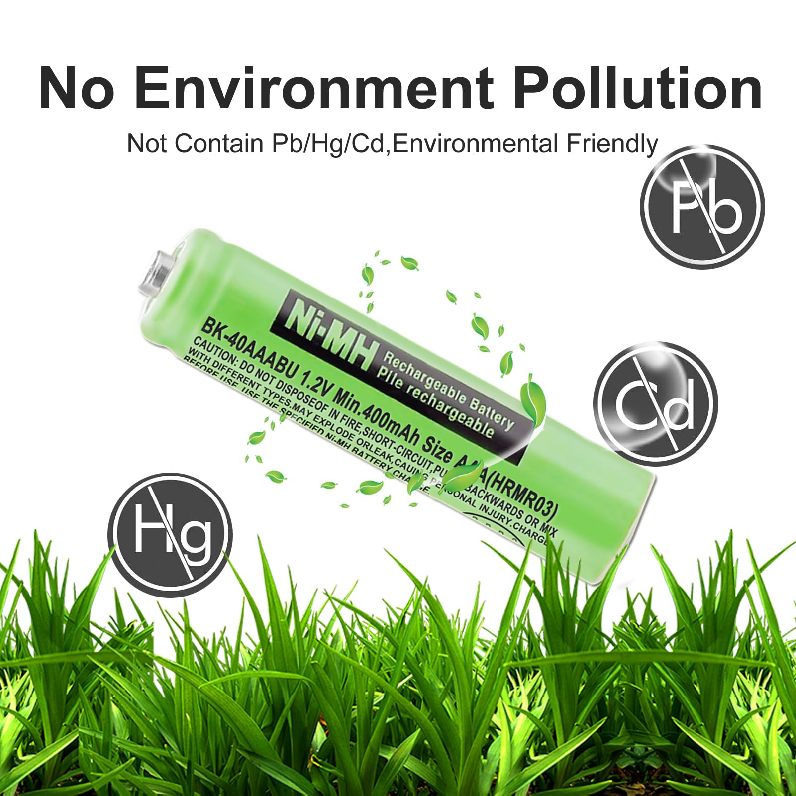 OSIM 4Pack BK-40AAABU Ni-MH AAA Rechargeable Batteries 1.2V AAA Ni-MH Rechargeable Batteries 400mah for Panasonic Cordless Phones, Remote Controls, Electronics