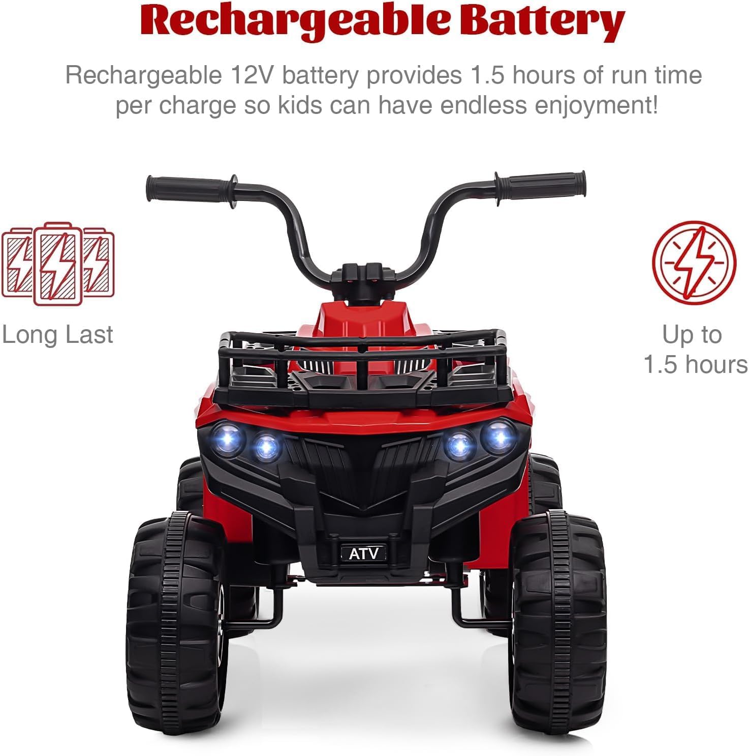 Aptliton Quad Electrique Enfant 12V, Moto Electrique Enfants 3-5 Ans, Voiture Electrique Enfant 6-8 Ans, 4 Roues Stable, Conforme Norme UE