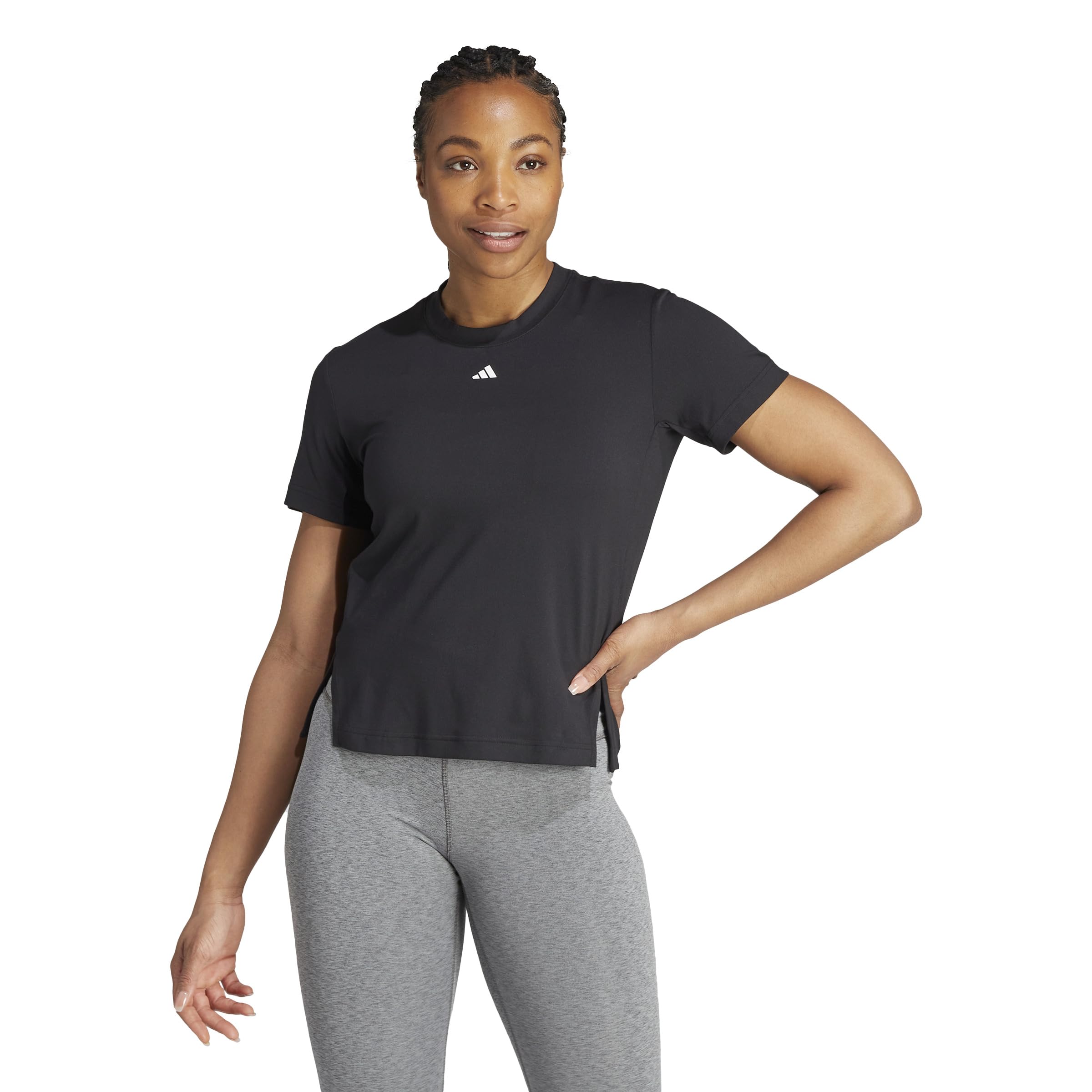adidas Femme Versatile Tee, Black/White, XS