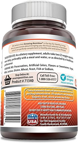 Miniatura 3 de Amazing Formulas Berberina con canela de Ceilán pura de 1200 mg por porción, suplemento complejo premium, cápsulas vegetarianas, sin OMG, sin