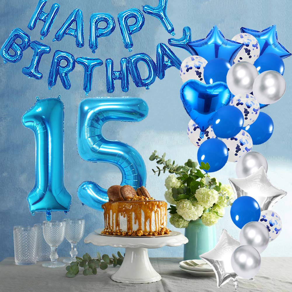 Amazon | Ceqiny 15歳の誕生日 デコレーション Happy Birthday バナー