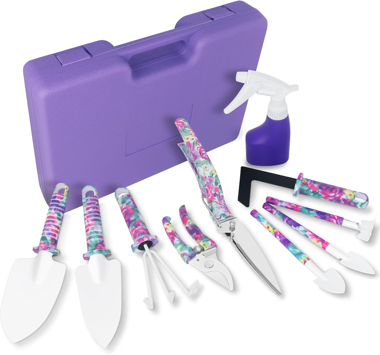 Gardening Tools, 10-Piece Garden Tool Set with Carrying Case