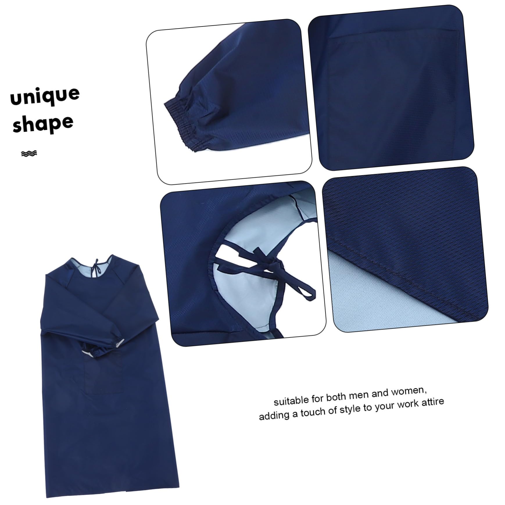 NUOBESTY Tablier Tissu Résistant à L'huile L'abrasion Long Imperméable à Manches Longues pour Homme et Femme Tâches Ménagères Cuisine