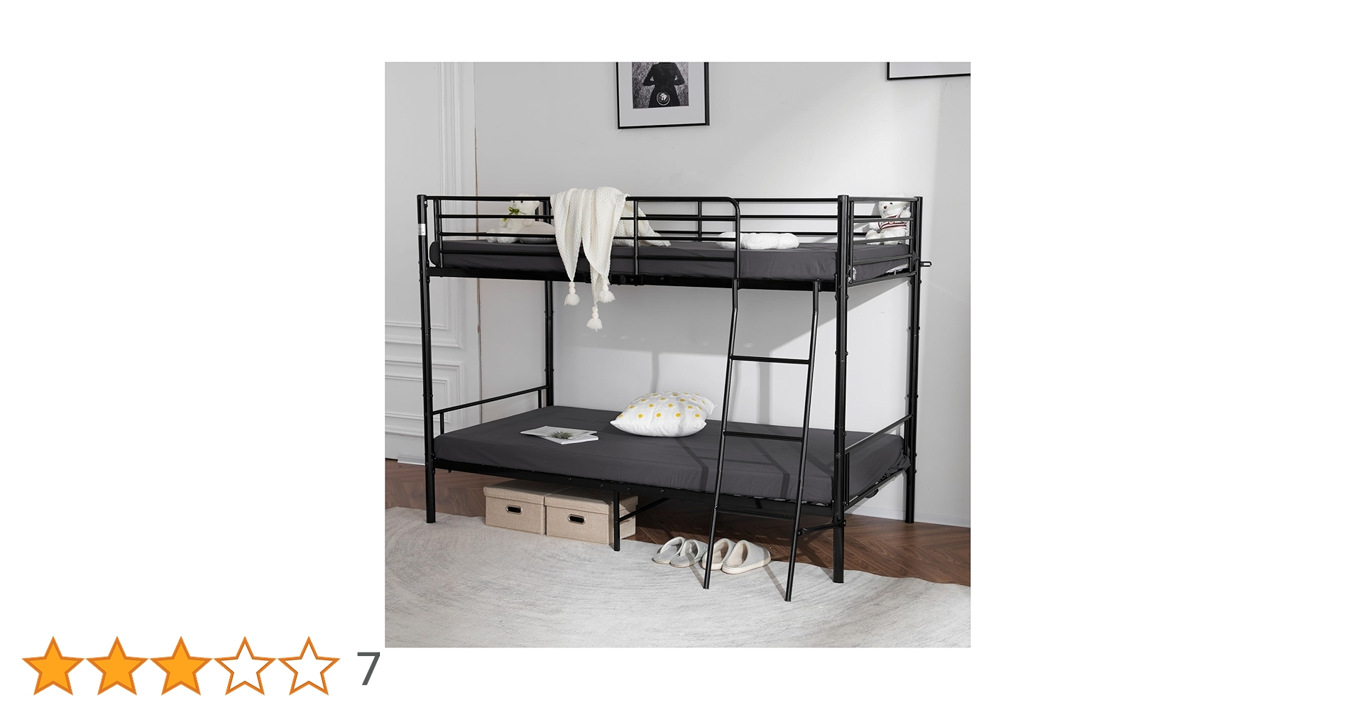 Amazon｜二段ベッド パイプベッド HDKHTWL ロフトベッド シングル