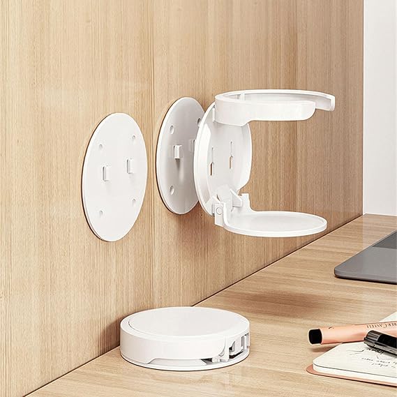 Desk Side Drink Space Efficient Wall Mount Holder Design For Coffee Cups Water Bottles Dorm Essential Office Desk Accessory With Strong Grip