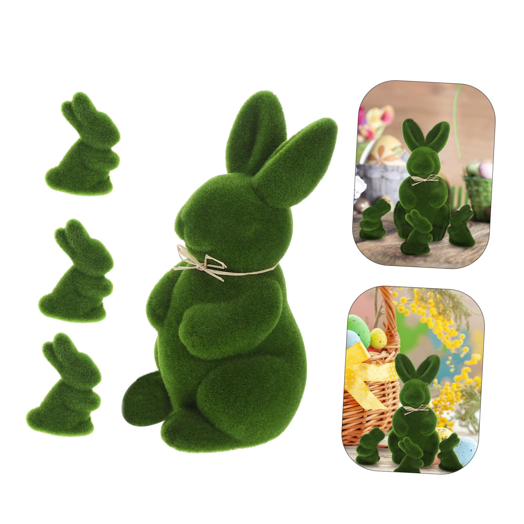 jojofuny 12pièces Décoration De Pâques Lapin Figurines Animaux Simulation pour Maison Et Accessoire pour Salon Et Bureau