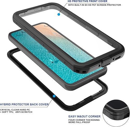Miniatura 3 de for Samsung Galaxy A54 5G Phone Case Waterproof,Clear Lens/Camera/Screen Protector with Lanyard,Full Body Protective,Rugged Military Shockproof