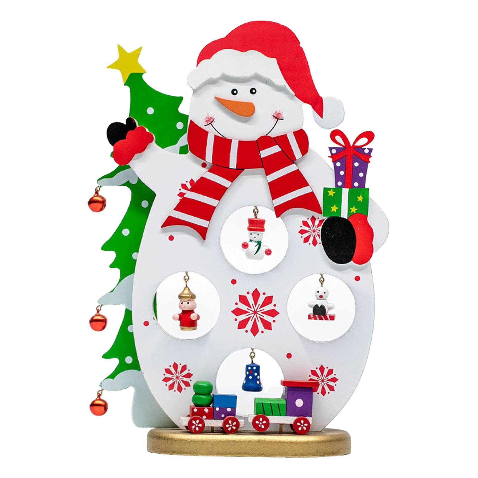Buxuaaaa Christmas Decorations Wood Small Ornaments Desktop Decorations Wood Ornaments Desk