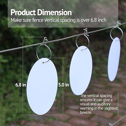 Miniatura 3 de Marcadores eléctricos de alerta para cerca reflector de alta visibilidad para detener la vida silvestre valla de granja con clips de metal fuertes