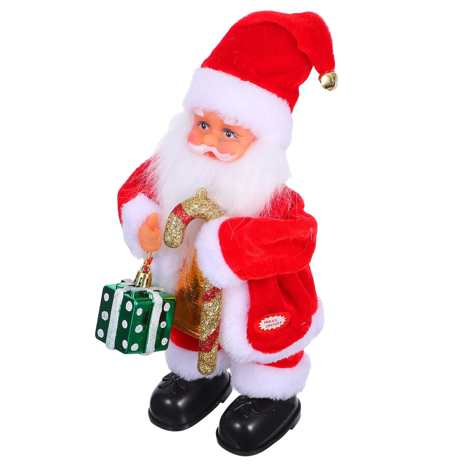 Milisten Juguete de Papá Noel Eléctrico Adorable con Música Adorno Navideño para Fiestas Decoración Familiar y Juguetes de Dibujos Animados