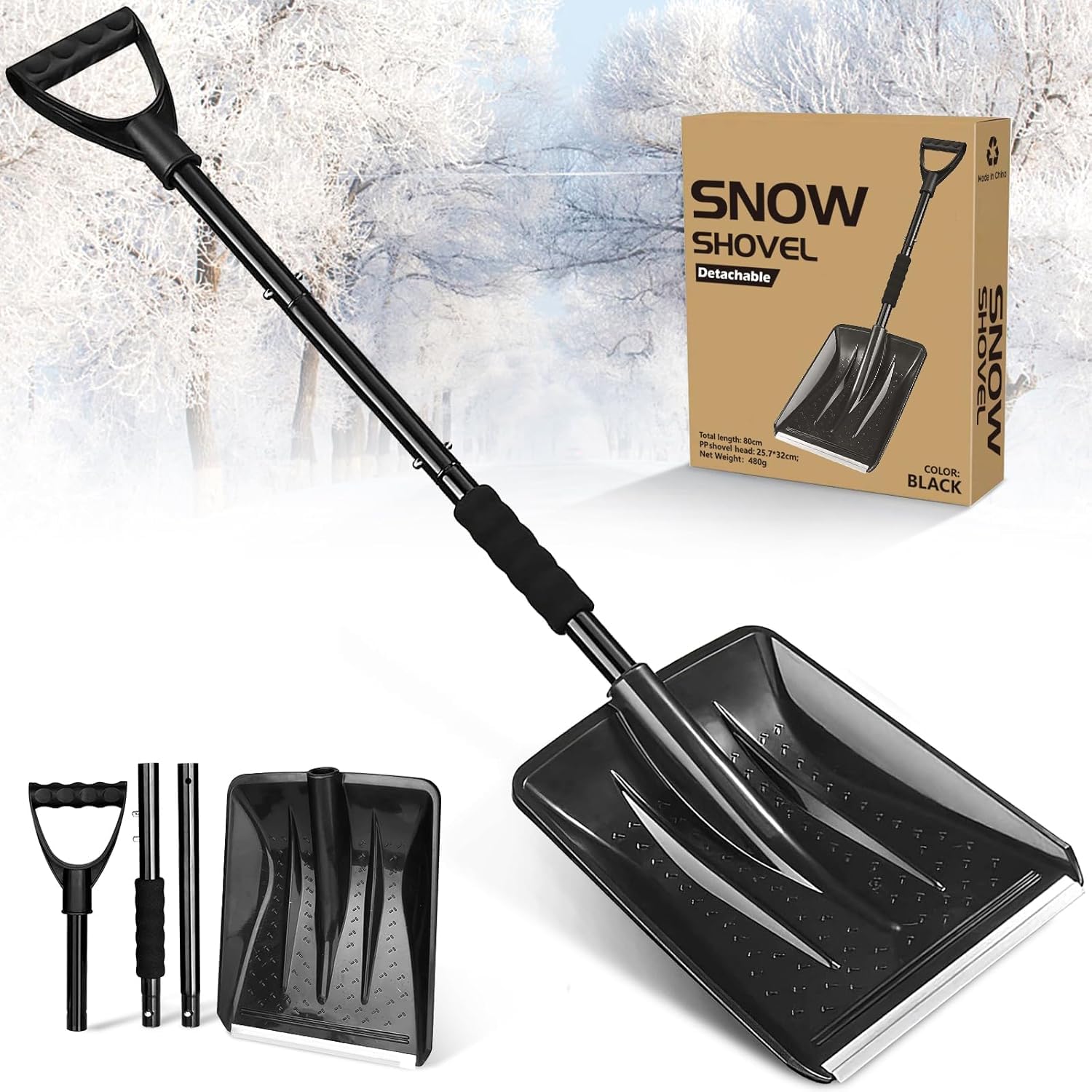 UMUACCAN Emergency Snow Shovel for Driveway