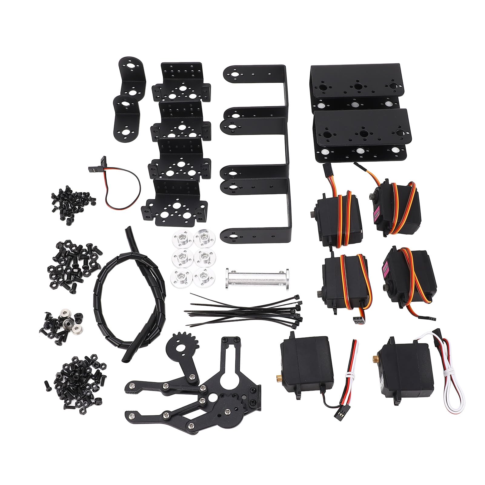 Hyuduo Zestaw Mechanicznego Pazura Ramienia 6DOF, Chwytak Robota Przemysłowego z metalową przekładnią i Momentem Obrotowym 10 Kg do zastosowań w Edukacji Uniwersyteckiej i Projektach Maker
