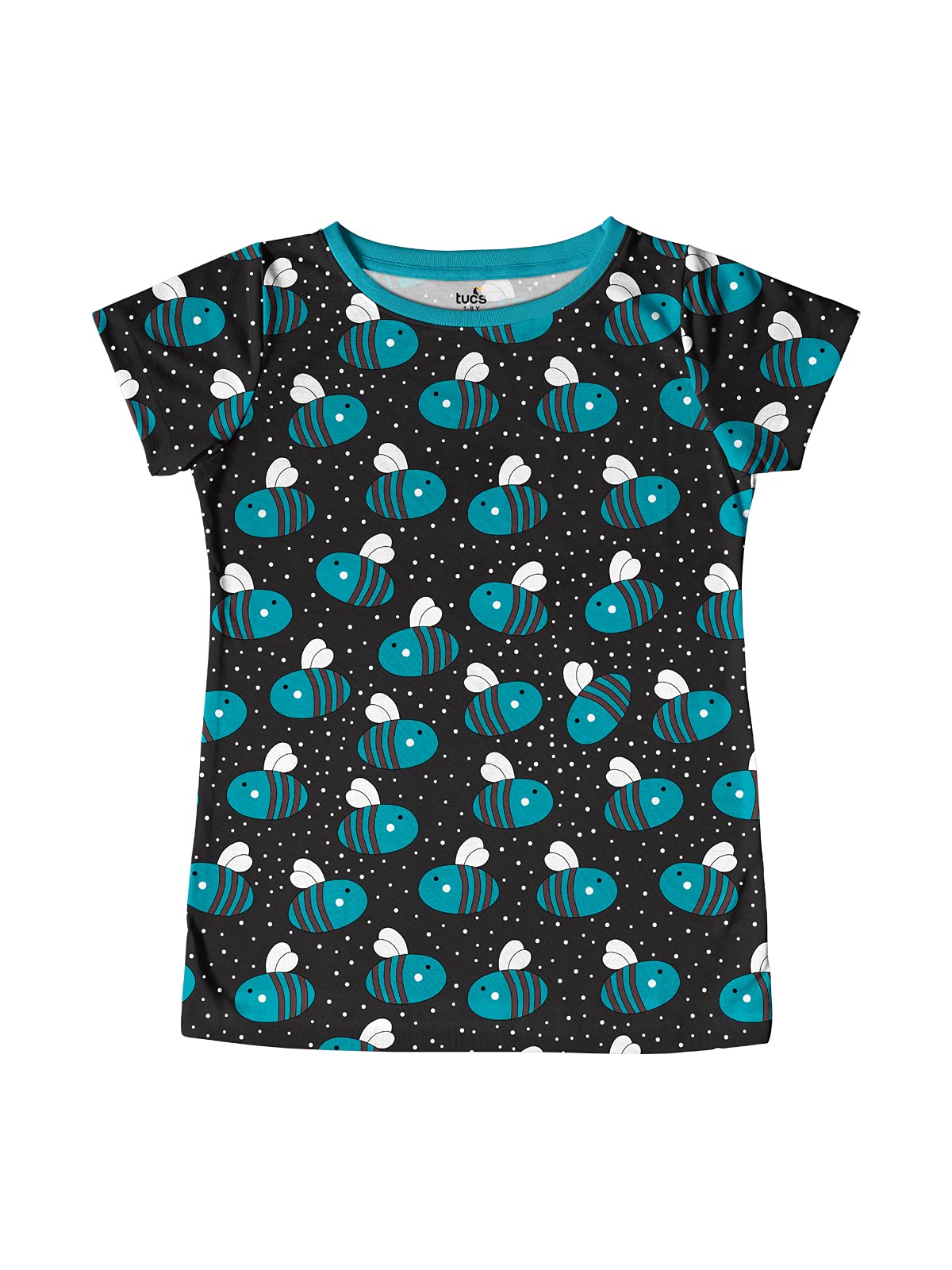 TUCSBlue Bees Printed Girls Kids Top Tshirt