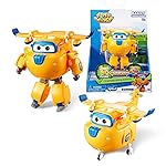 Super Wings Transformable Toys, 5 in Donnie Airplane Transforming Figures Toys, 2 in 1 Mode Rescue Bots Action Figure Toys for 3-5 Year Old Boys Girls, Fun Plane Toys for Toddlers Kids Age 3 4 5 6 7