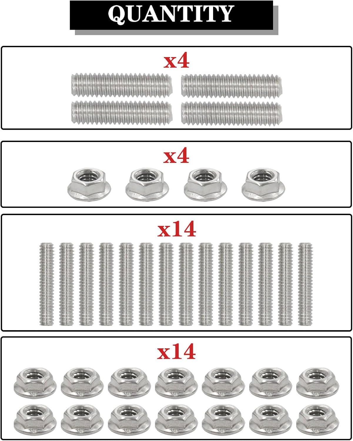 Oil Pan Bolts Stainless Steel Kit Compatible for Chevy 283 327 350 400