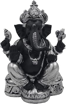 DharmaObjects Ganesh Ganesha Statue Silver, 6.5 INCHES