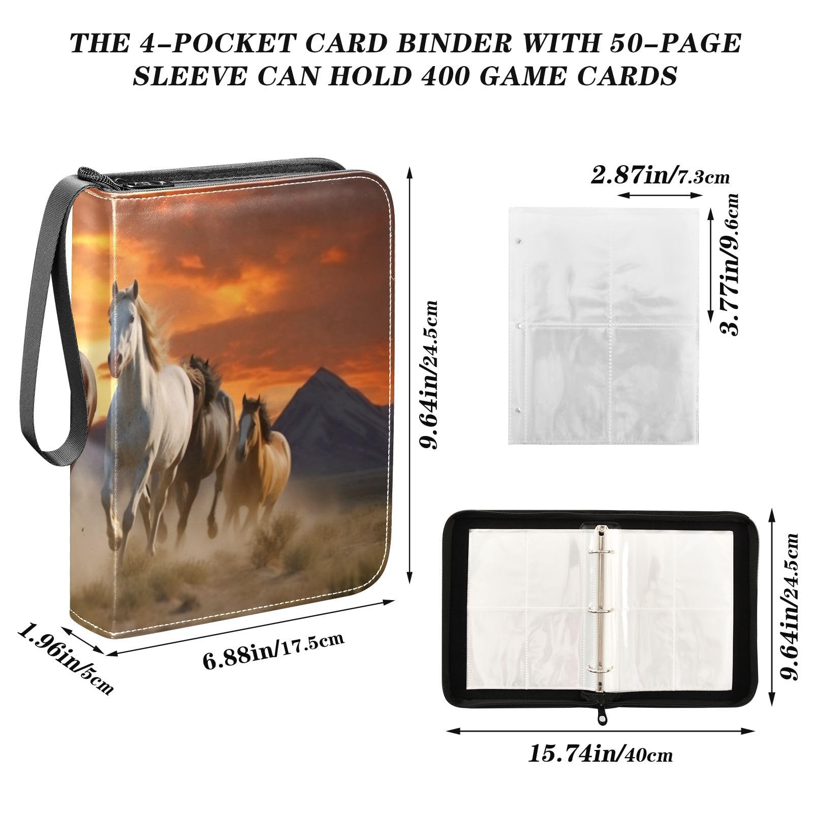 horse card sleeves Max Protection 50 MTG Standard Card Sleeves Attila the Hun