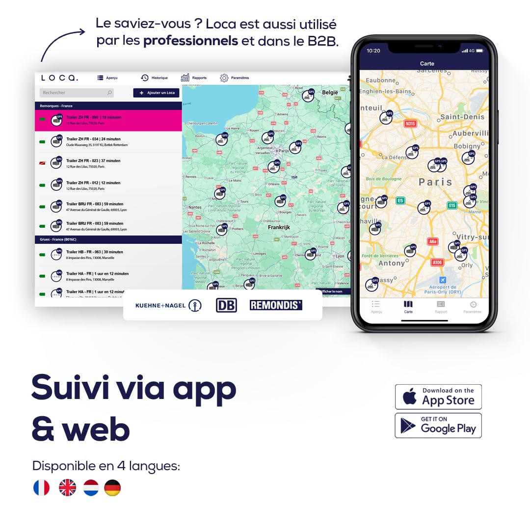 Loca 2 GPS Tracker - Aucun Abonnement Requis - Autonomie de 3 Ans - Étanche (IP67) - Tracker GPS pour Voiture, Scooter, Camping-Car, Vélo, Bateau ou Valise