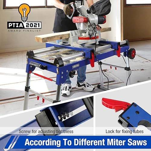 Miniatura 3 de Workpro Banco de trabajo, banco de trabajo portátil 4 en 1, mesa de trabajo plegable rápida con soporte de sierra de inglete desmontable y patas