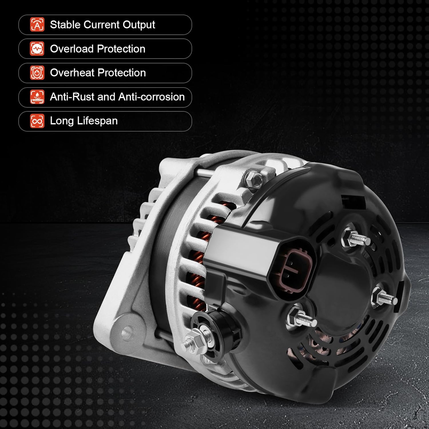11099 New Alternator Fit for Acura for MDX 2003-2009,for RL 2005-2008,for TL 2004-2008,for Honda for Odyssey 2005-2007,for Pilot 2005-2008,for Ridgeline 2006-2008,130Amp 12V CW,Replace for 11151N