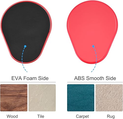 Miniatura 3 de uxcell Deslizadores de núcleo de ejercicio, discos deslizantes de doble cara para uso en alfombra o suelo para entrenamiento de cuerpo completo