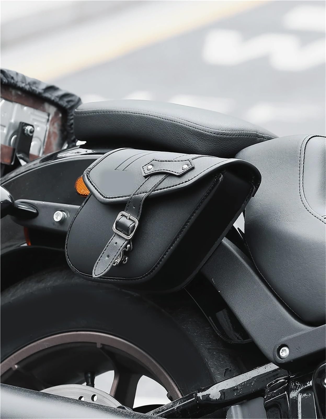 Sacoche Latérale De Moto en Cuir Rétro pour Sportster 883 1200 Softail Dyna, Sac De Rangement pour Outils De Moto