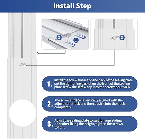 Miniatura 5 de Kit de ventilación de ventana de aire acondicionado portátil, con manguera de escape de 5.9 pulgadas, 3 placas de sellado deslizante, acoplador