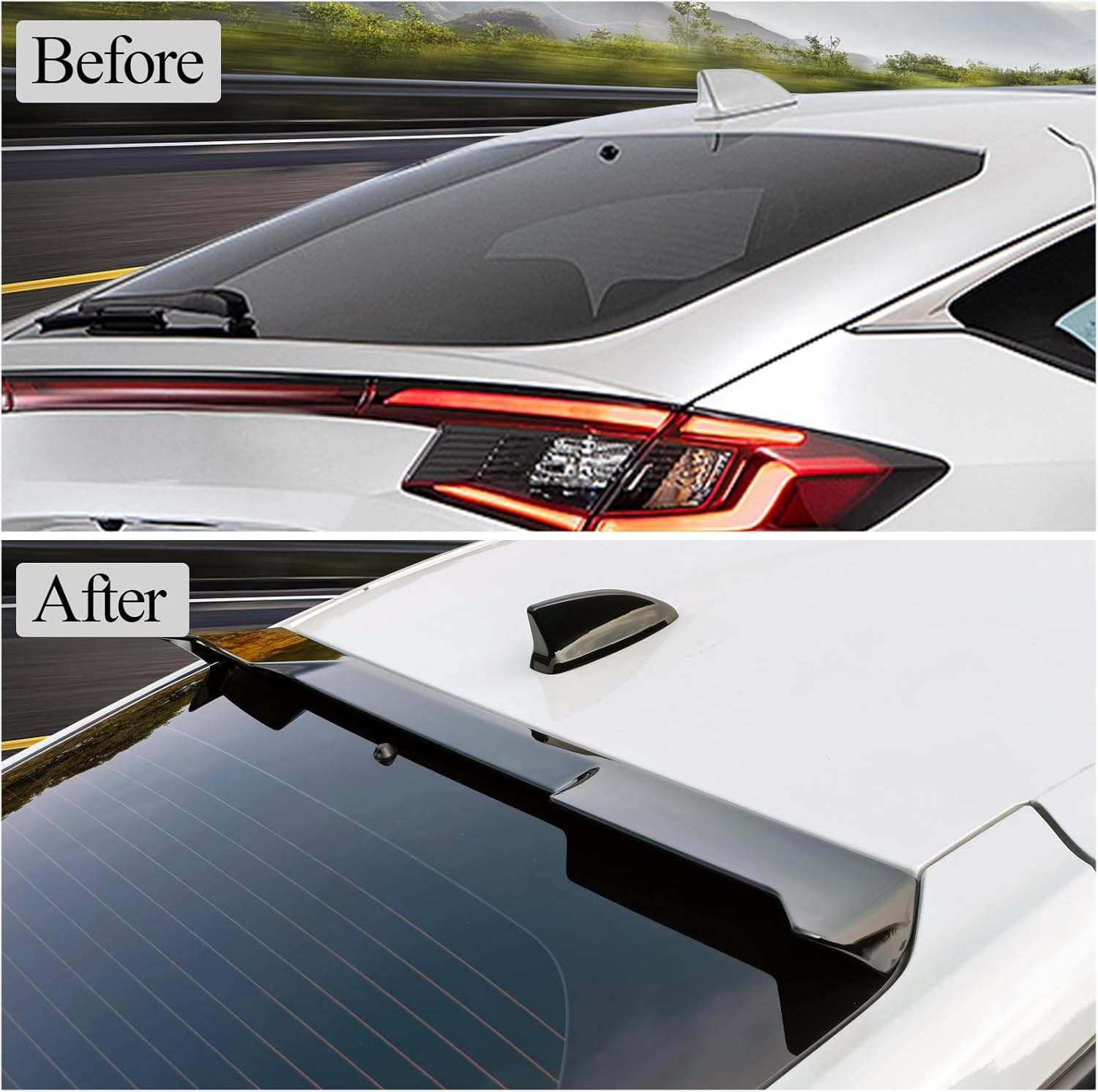 Rear Window Roof Spoiler for Honda Civic Hatchback 2022 2023 2024 2025 11th Gen Top Roof Spoiler Wing