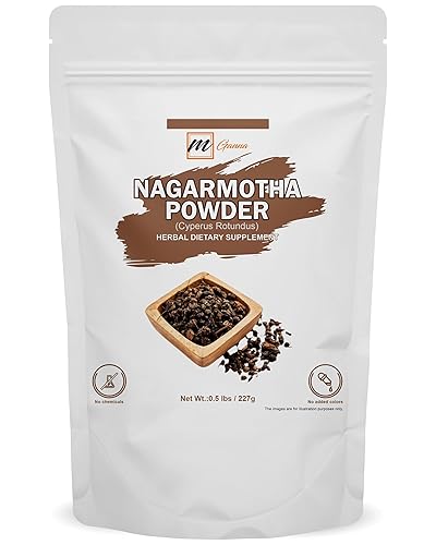 Polvo 100% natural de NagarmothaCyperus Rotundus para la salud y el cuidado de la piel, 0.5 libras  227 GMS