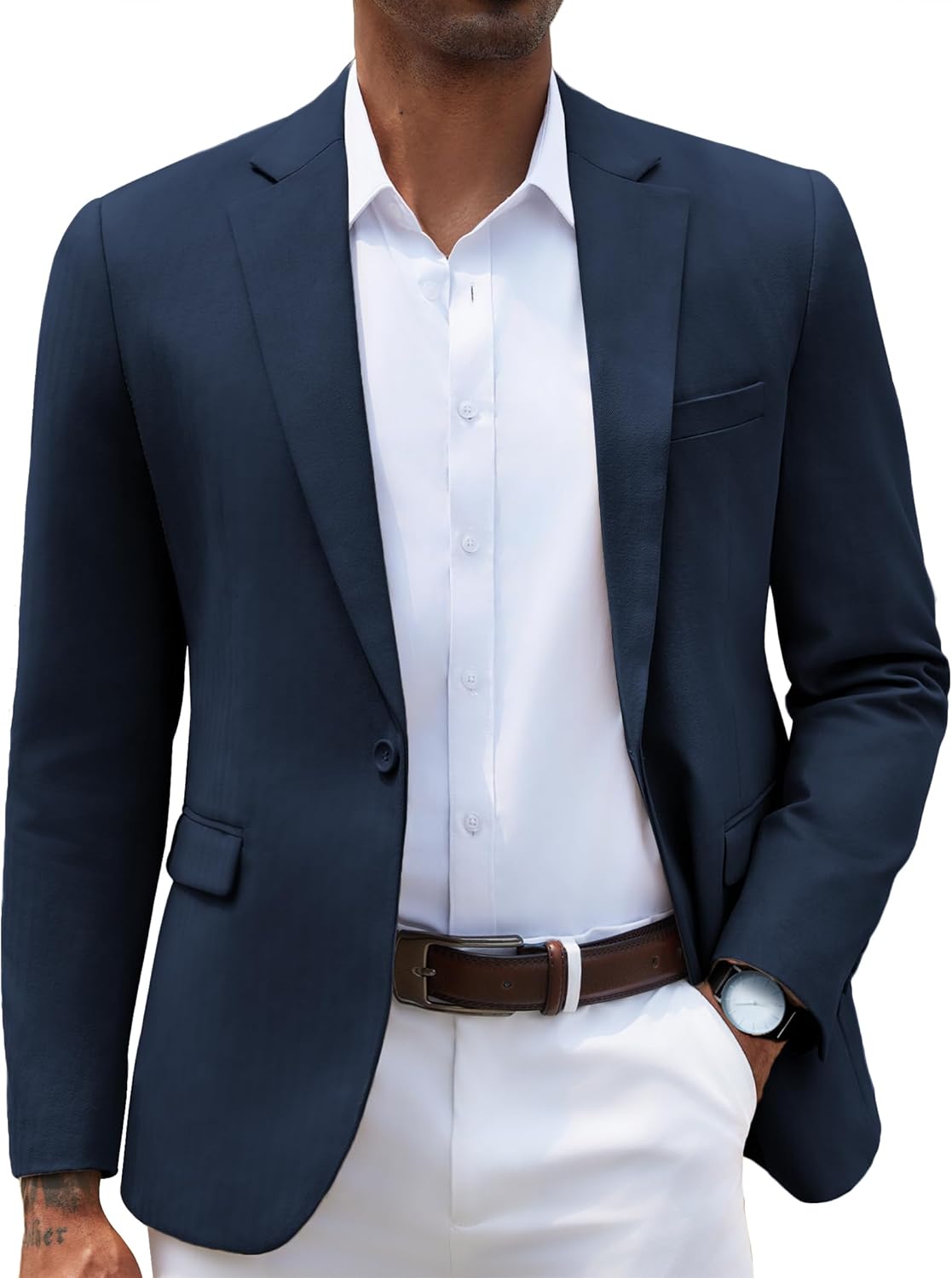 COOFANDY Mens Casual Blazer Slim Fit Sport Coats One Button Stylish Business Suit Jacket