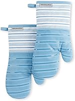 Vista 11 de KitchenAid Albany - Manoplas para horno, juego de 2 unidades, color gris carbón, 7 x 13 pulgadas