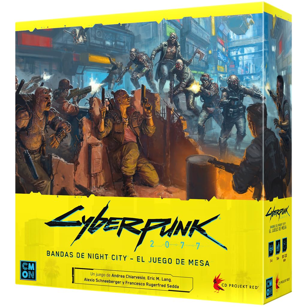 CMON | Cyberpunk 2077: Zespoły Night City | Strategiczna gra planszowa dla dorosłych i młodzieży | Od 14 lat | Od 1 do 4 Graczy | 90-120 Minuty na mecz | Polski