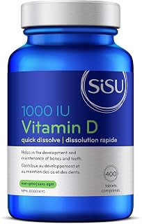Sisu Vitamin D 1000 IU, 400 Tablets - Quick Dissolve Vitamin D3 Tablets - Immune Support and Bone Maintenance - Gluten & Dairy Free - 400 Servings