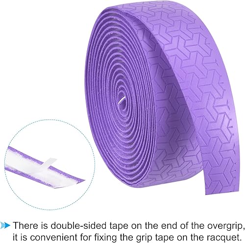 Miniatura 4 de PATIKIL Cinta de agarre para raqueta de poliuretano, antideslizante, absorbe el sudor, para caña de pescar de bádminton de tenis, bádminton