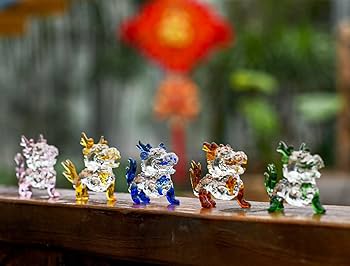 Amazon.co.jp: bardsxgfg(あき) 竜 龍 置物 オブジェ ガラス ホーム