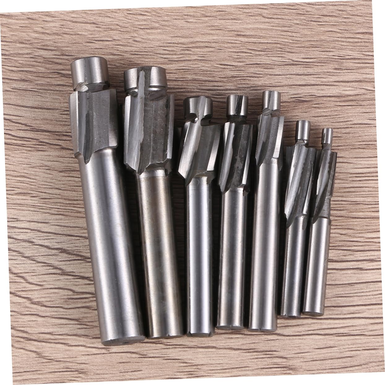 Holibanna 7pc Set CNC Milling Cutters Tungsten Steel Drill Bits 3-12mm for Stainless Steel Aluminum