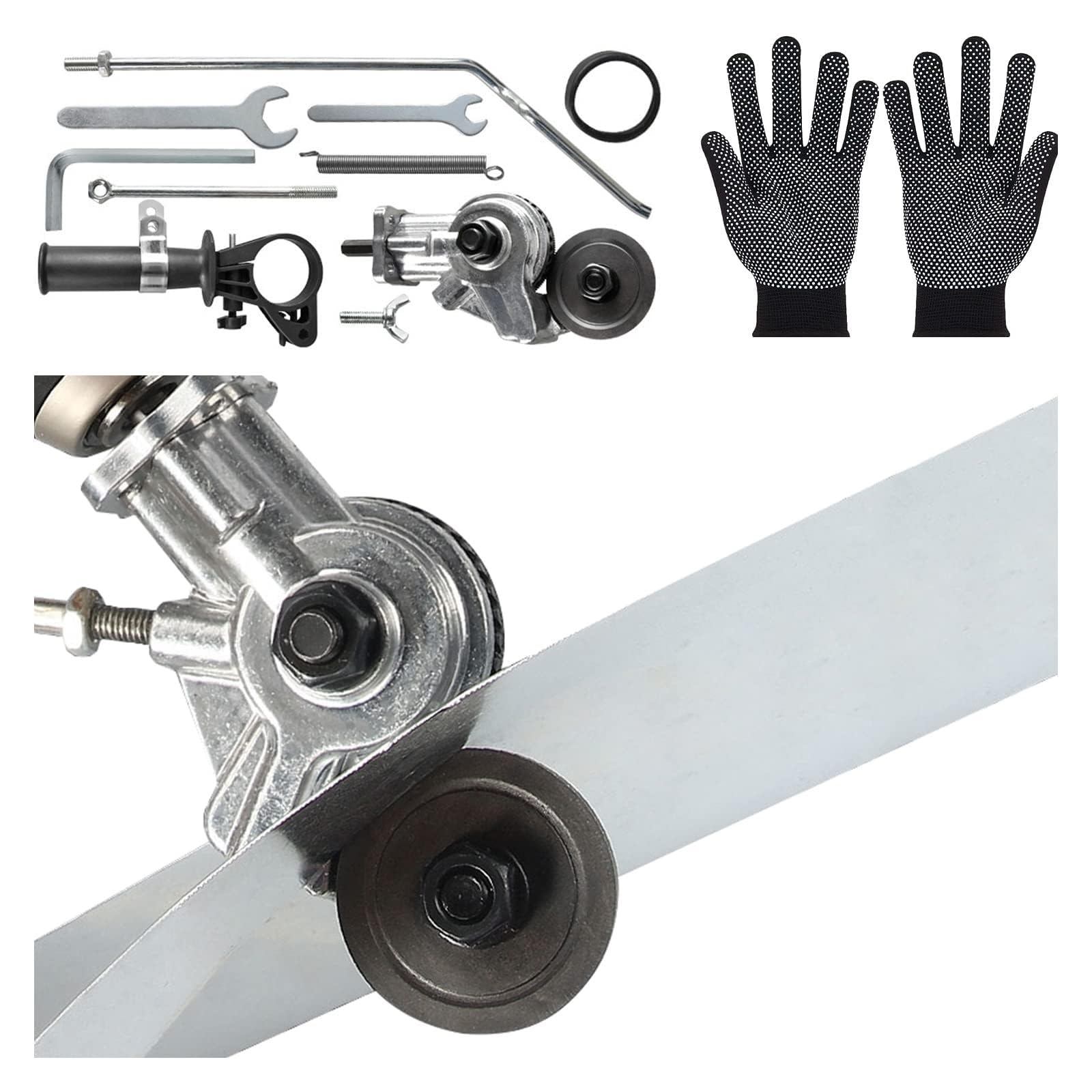 THE WHITE SHOPElectric Drill Shears Attachment Cutter Nibbler,Sheet Metal Cutter Tool Adapter Is Fit For Cutting Various Metals Materials Such As Aluminum