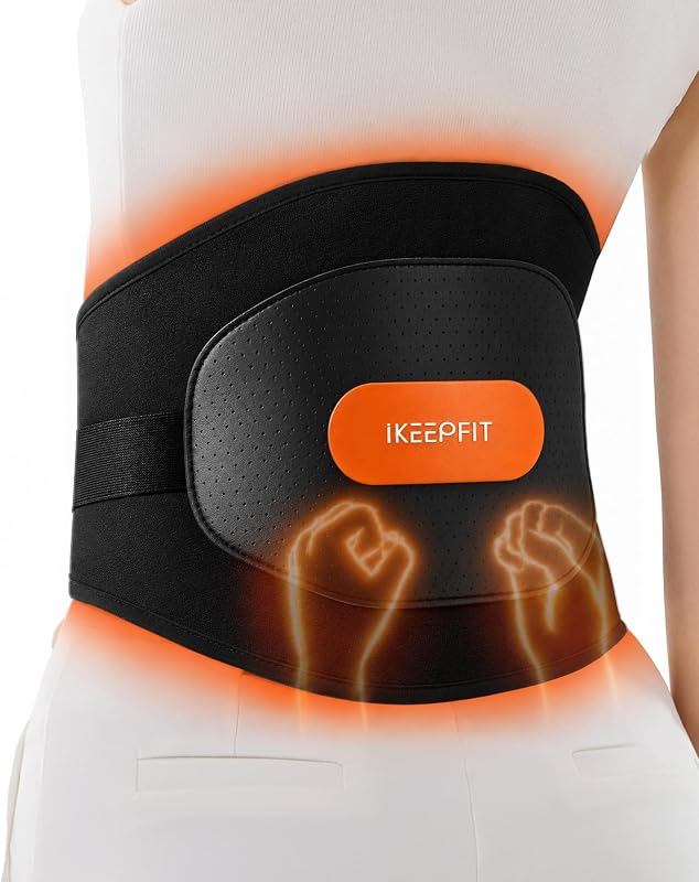 Portable Heating Pad for Back, FSA Eligible HSA, Cordless Heat Belt with Massager for Lower Back Pain Relief, Battery Powered 8000 mAh Rechargeable, MAXwarm 3.0, Gift for Women Men 90-310 lb
