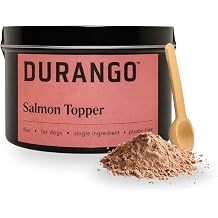 Durango Salmon Dog Food Topper, Single-Ingredient Dried Salmon Dog Food Topper for Dry Food, Fish Protein Dried Mixer with Omega Rich Meal Booster, 120+ Servings