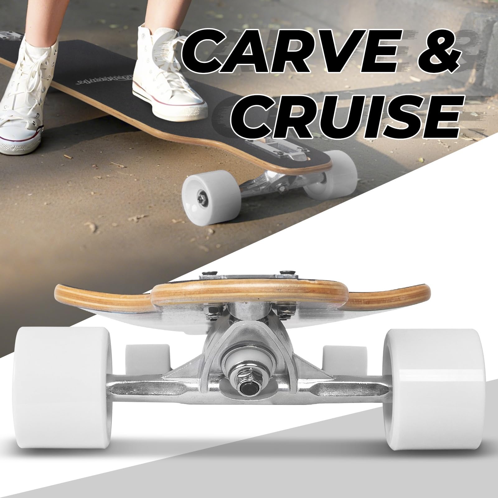 Nattork Skateboards 31 Zoll Komplett Skateboard für Anfänger, 9 Schichten Kanadisches Ahornholz mit ABEC 7 Kugellager, Deck-Skateboard für Kinder Jugendliche Erwachsene