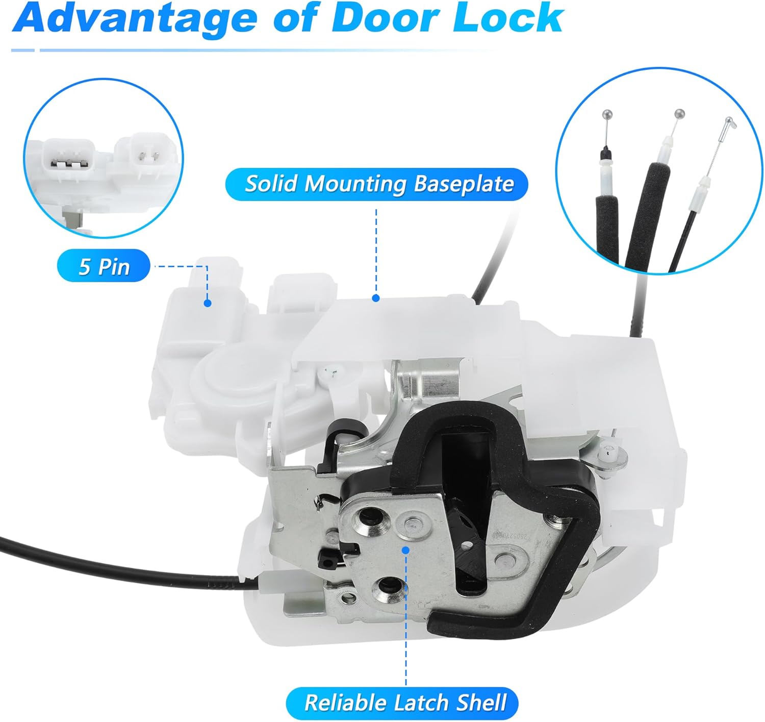 80500ZS11A Front Right Power Door Latch Lock Actuator for Nissan Pathfinder 2005-2012 Sport for Utility W/Intelligent Key System Front Passenger Side Door Lock Motor Assembly