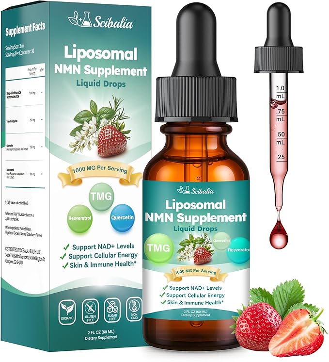 Quercetin TMG NMN Liquid Drops: Anti-Aging Energy Supplement