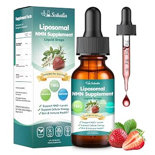 NMN Supplement Liquid Drops,4-in-1 NMN Beta 1000mg w. Quercetin TMG Resveratrol for Anti Aging Energy & Immune Support, NMNH Alternative Liposomal High Absorption for Women Men - Amazon product rated Grade B