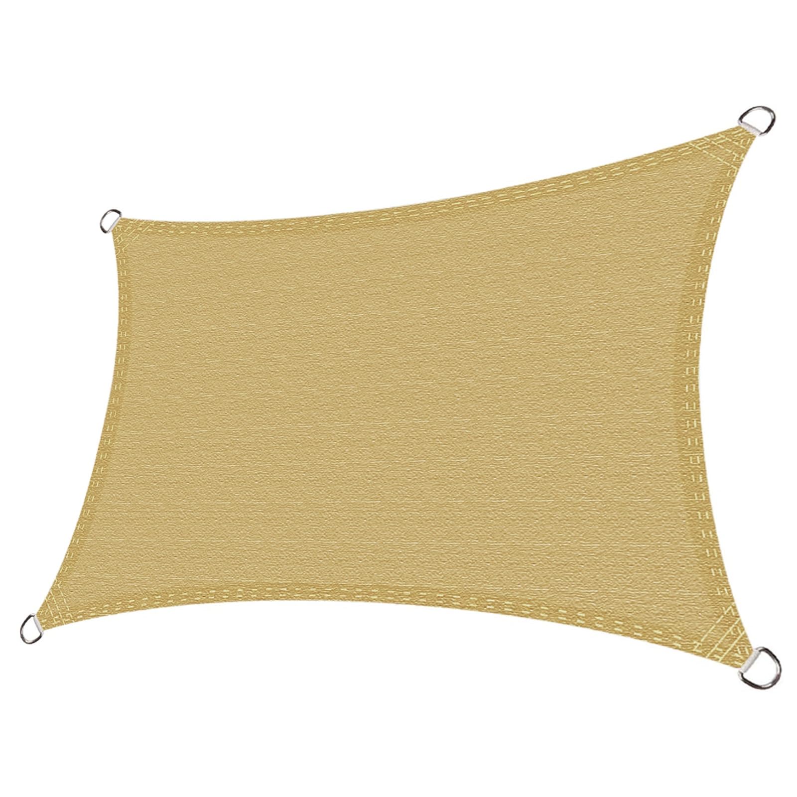 Voile d'ombrage extérieur beige 4x6m résistant en polyéthylène haute densité
