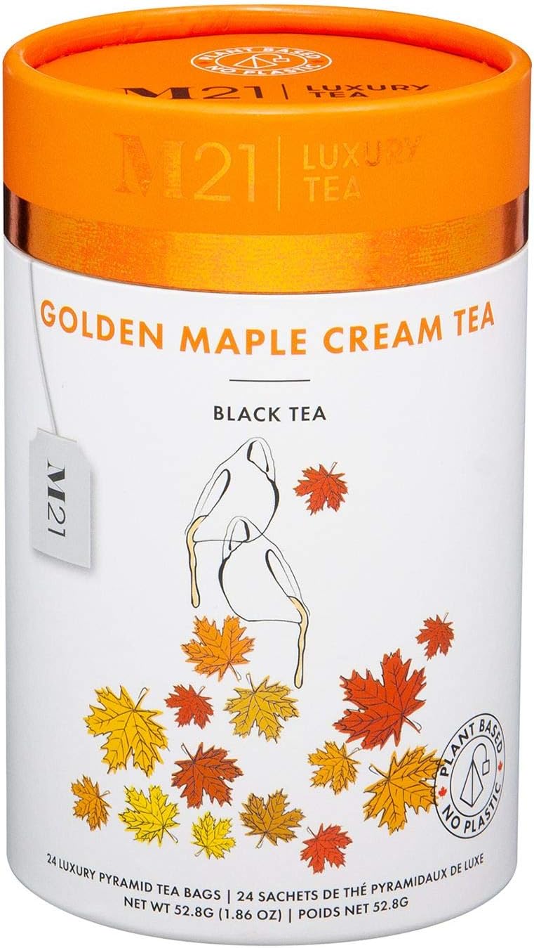 Metropolitan Tea M21 Luxury Black Tea Golden Maple Cream Tea 24 Pyramid Bags