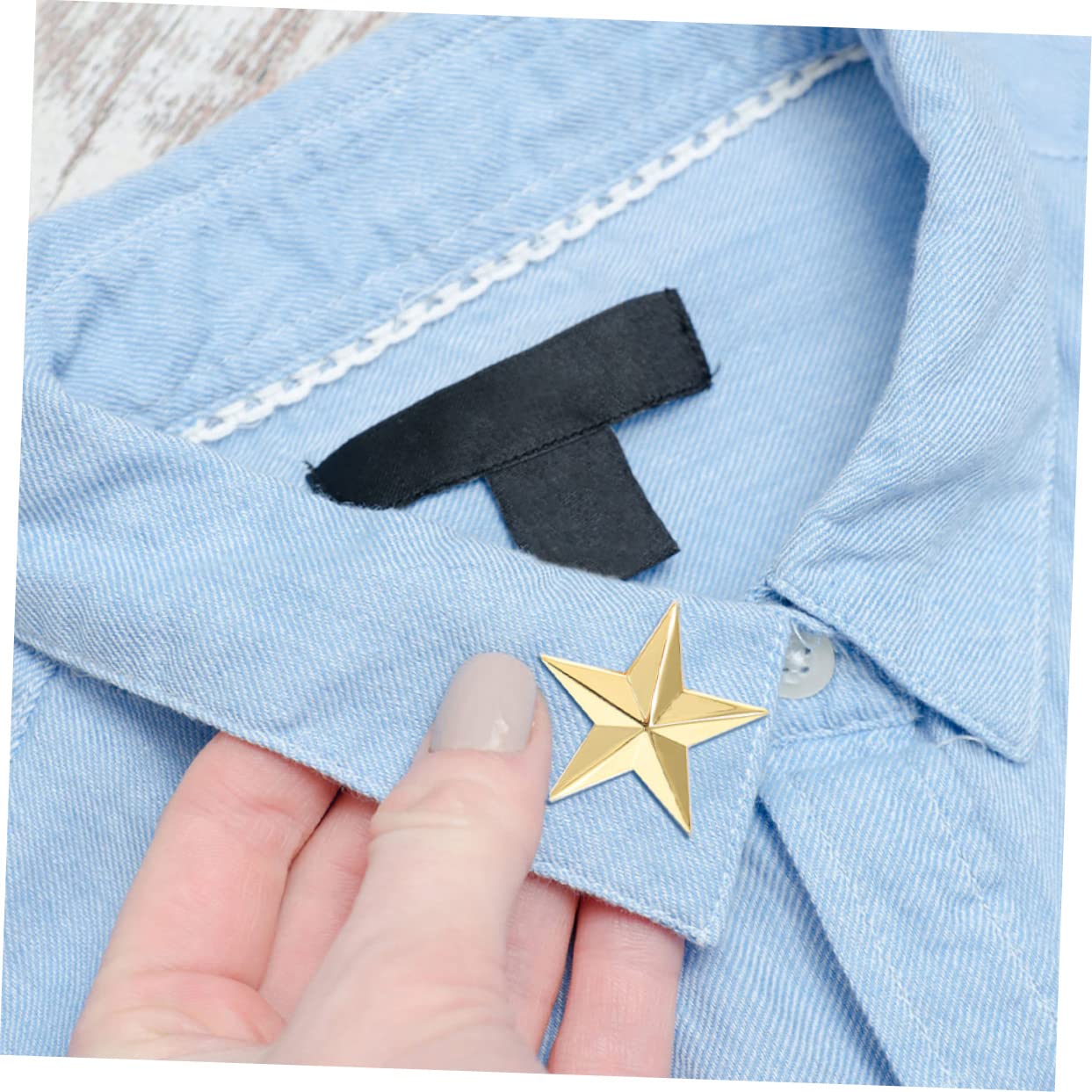 BESPORTBLE Distintivo Del Pentagramma Spille Da Bavero Perni A Stella Spilla A Stella A Cinque Punte Pin Per Costume Pin Di Risvolto Pin Di Badge Spillo Lega D'oro