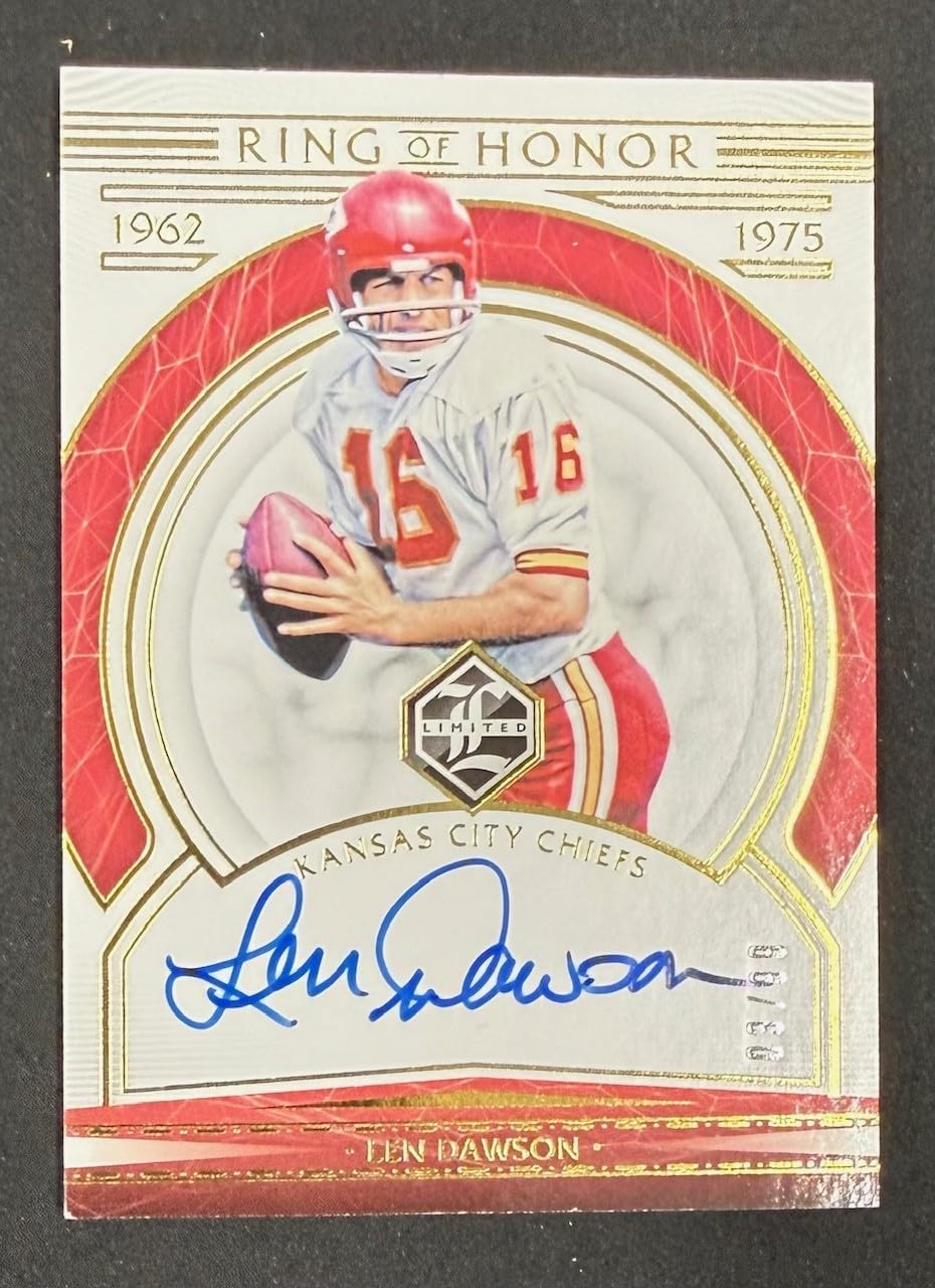 Len Dawson 2020 Panini Limited Ring of Honor Signed Football Card #ROH-LD Auto 3/99