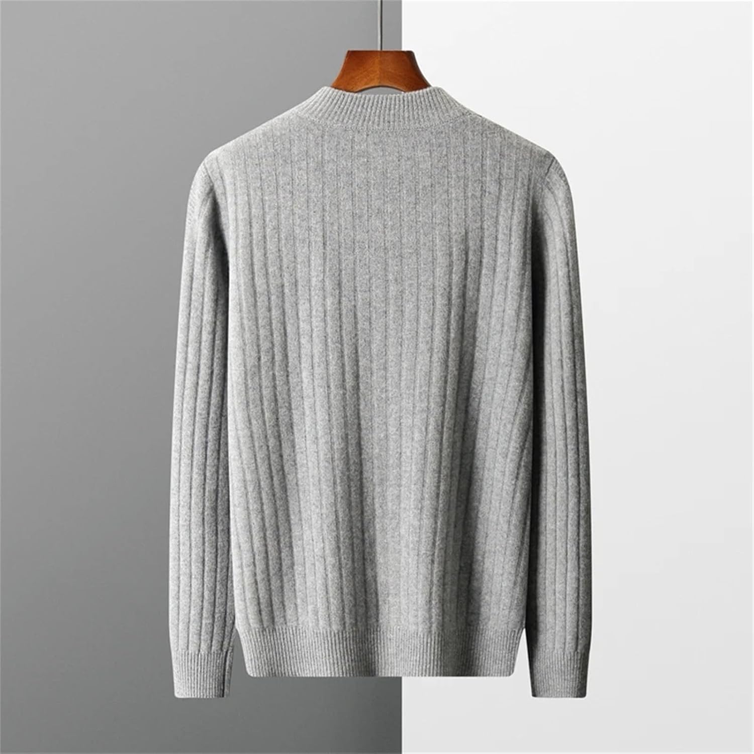 Men's Pure Cashmere Top Twisted Flower Zipper Cardigan Knitted Sweater Casual Loose Sweater